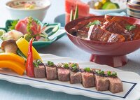 【夏季限定】 黑毛和牛厚切牛排和鳗鱼饭“黑铁”